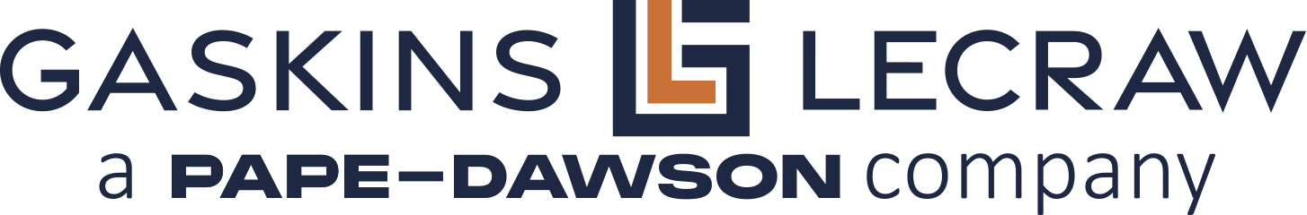 Gaskins + LeCraw a Pape-Dawson Company logo